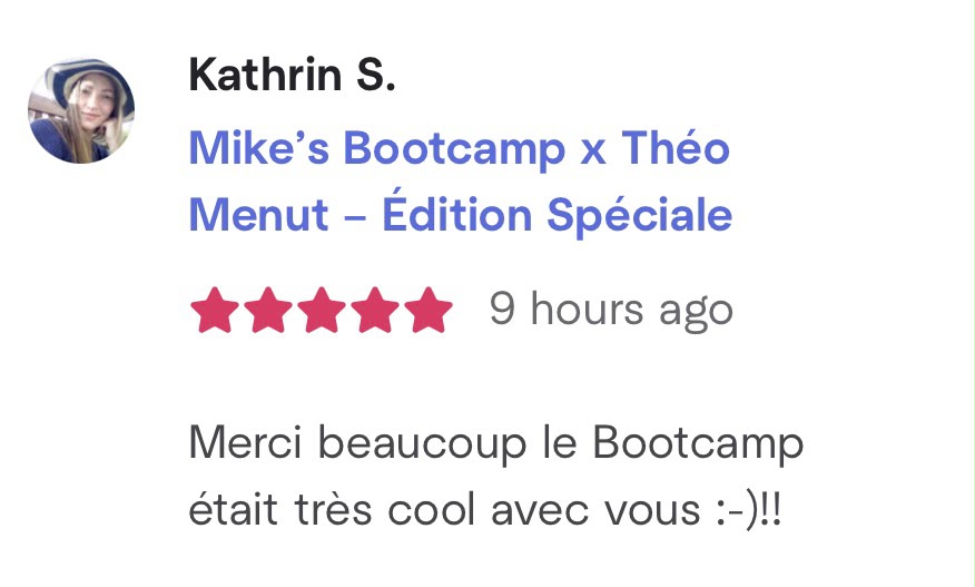 Avis client Mike's Bootcamp 1
